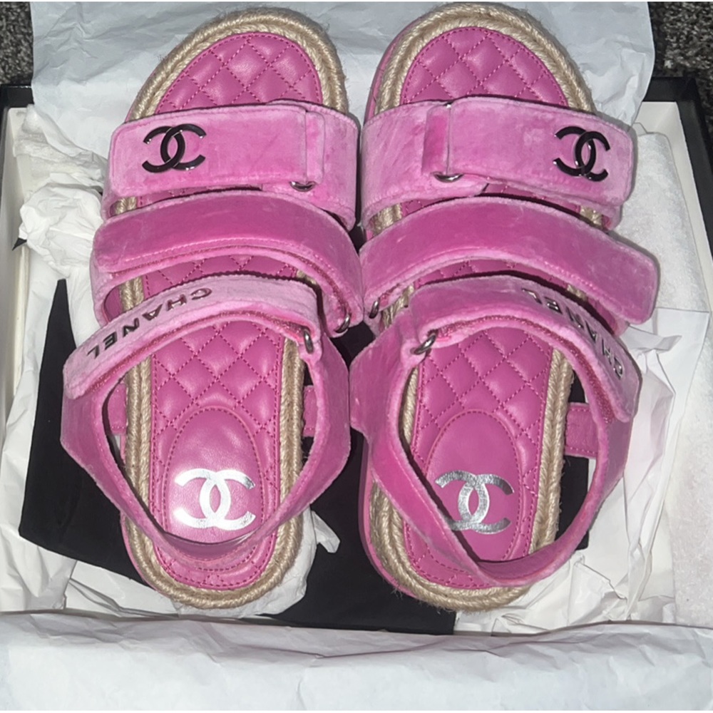 Pink Chanel sandals